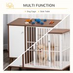 Furniture Style Dog Crate, Pet Cage Kennel End Table, Indoor Decorative Dog House, with Wooden Top, Door, for Small Dogs, Brown - Image 4