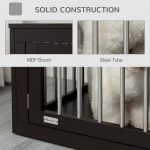 Furniture Style Indoor Dog Crate, End Table Pet Cage Kennel with Double Doors, and Locks, for Medium Dogs, Coffee - Image 6