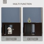 Furniture Style Indoor Dog Crate, End Table Pet Cage Kennel with Double Doors, and Locks, for Medium Dogs, Coffee - Image 4