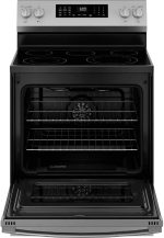 GE 30-inch Freestanding Electric Convection Range with No Preheat Air Fry, WiFi, and EasyWash Oven Tray, Stainless Steel - Image 6