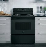 GE 30 Inch Freestanding Electric Range with Self-Clean Oven, Black (JB256DMBB) - Image 3