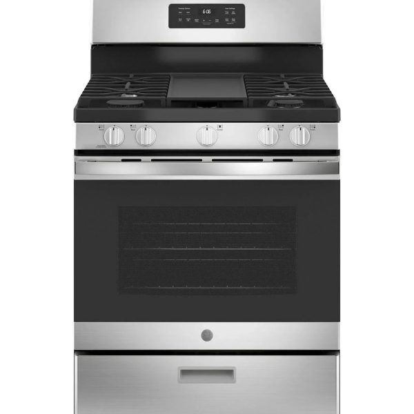 GE 30-Inch Freestanding Gas Range with 4.8 cu. ft. Oven Capacity and Sealed Cooktop Burners - Prioka