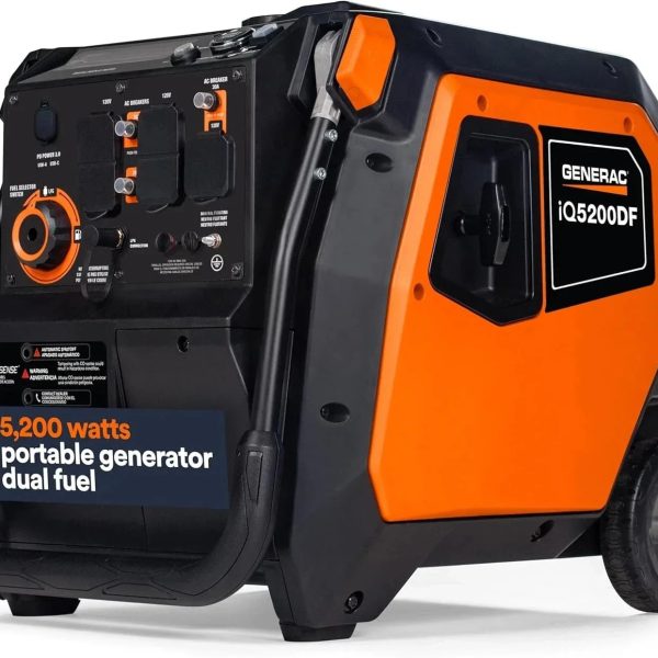 Generac iQ5200 DF 3900 Watt Electric Start Dual Fuel Inverter Generators. - Prioka