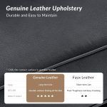 Gerardo Genuine Leather Sofa – Navy Blue Rolled Arm Nailhead Sofa - Image 9