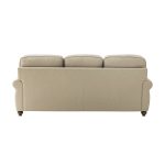 Gerardo Genuine Leather Sofa – Tan Rolled Arm Nailhead Sofa - Image 17