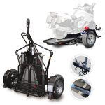 Go! Series Single Rail Folding Motorcycle Trailers – Deluxe Chrome Wheels Balanced - Prioka
