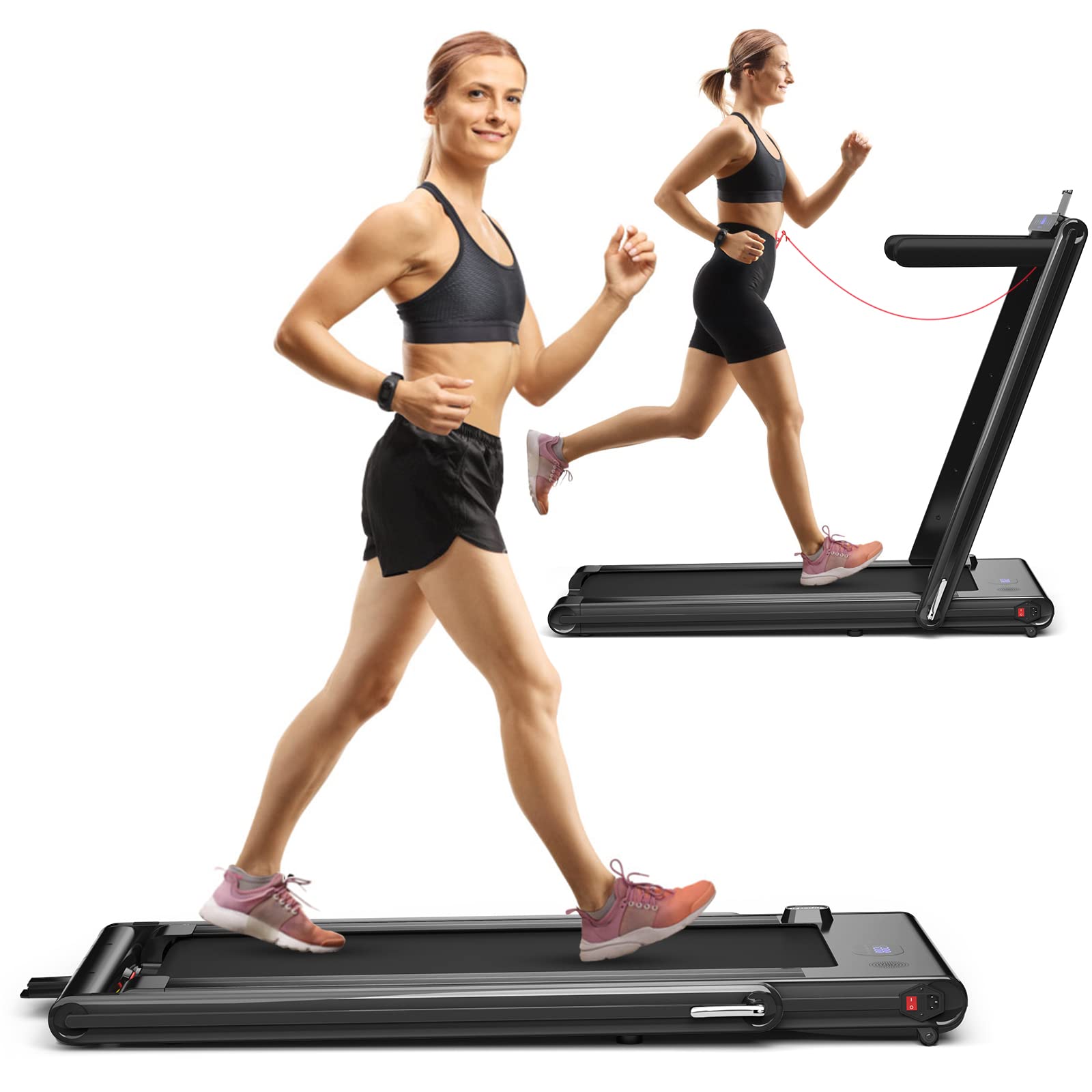 goplus-2-in-1-folding-treadmill-225hp-electric-under-desk-treadmill-wled-display-3005082 Goplus 2-in-1 Folding Treadmill, 2.25HP Electric Under Desk Treadmill W/LED Display - Prioka