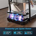 Goplus 2 in 1 Folding Treadmill, 300 LBS Capacity Walking Pad with Handle Bar, Under Desk Treadmill with Remote & APP Control - Image 11