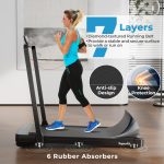 Goplus 2 in 1 Folding Treadmill, 300 LBS Capacity Walking Pad with Handle Bar, Under Desk Treadmill with Remote & APP Control - Image 6