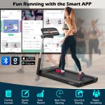 Goplus 2.25HP Folding Treadmill, Compact Superfit Treadmill with LED Display and APP Control - Image 5