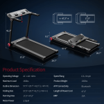 Goplus 3.75HP Folding Treadmill, Freestanding Superfit Treadmill with APP, 12 Preset Programs - Image 8
