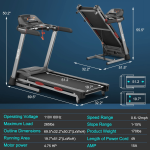 Goplus 4.75HP Folding Treadmill for Home Gym, Commercial Heavy Duty Superfit Treadmill with 15% Auto Incline - Image 8