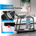 Goplus Walking Treadmill for Senior with Long Handrail, 300 lbs Capacity, Recovery Fitness Exercise Machine for Home with Pulse Sensors - Image 9