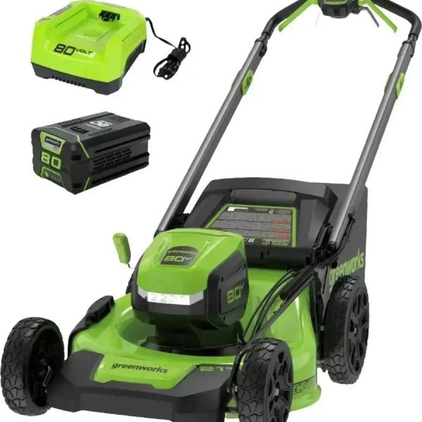 Greenworks 80V 21-Inch Self-Propelled Lawn Mowers. - Prioka