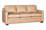 Hadley Contemporary Track Arm Leather Sofa Collection - Image 11