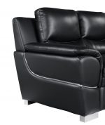 Hamilton Leather Sofa – Black - Image 3