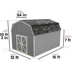 Handy Home Products Hudson 12 ft. x 16 ft. Wood Storage Shed Kit with Floor - Image 6