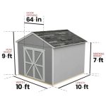 Handy Home Products Rookwood 10 ft. x 10 ft. Wood Storage Shed with Floor – Durable DIY Kit - Image 2