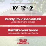 Handy Home Products Rookwood 10 ft. x 12 ft. Wood Storage Shed Kit with Floor – Durable Outdoor Storage - Image 7