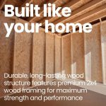 Handy Home Products Rookwood 10 ft. x 12 ft. Wood Storage Shed Kit with Floor – Durable Outdoor Storage - Image 8