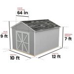 Handy Home Products Rookwood 10 ft. x 12 ft. Wood Storage Shed Kit with Floor – Durable Outdoor Storage - Image 2