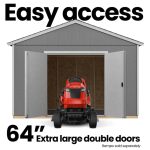 Handy Home Products Rookwood 10 ft. x 12 ft. Wood Storage Shed Kit with Floor – Durable Outdoor Storage - Image 5