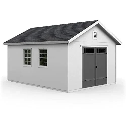 Handy Home Products Scarsdale 12×16 DIY Wooden Storage Shed with Floor Kit - Prioka