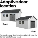 Handy Home Products Scarsdale 12×16 DIY Wooden Storage Shed with Floor Kit - Image 5