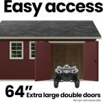 Handy Home Products Scarsdale 12×16 DIY Wooden Storage Shed with Floor Kit - Image 10