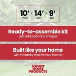 Handy Home Rookwood 10 x 14 ft. Wood Storage Shed Kit - Image 7