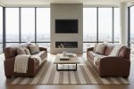 Hayden 81 Inch Contemporary Leather Sofa - Image 6