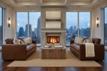 Haywood 84 Inch Modern Small Leather Sofa - Image 6