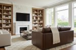 Haywood 84 Inch Modern Small Leather Sofa - Image 10