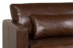 Haywood 84 Inch Modern Small Leather Sofa - Image 16