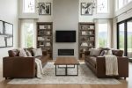 Haywood 84 Inch Modern Small Leather Sofa - Image 8