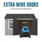 Heartland Coronado 12 x 8 ft Saltbox Wood Outdoor Storage Shed with Windows and Doors - Image 5