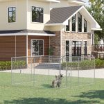 Heavy Duty Outdoor Dog Kennel Galvanized Chain Link Fence, Pet Run House Chicken Coop with Secure Lock Mesh Sidewalls for Backyard, Silver - Image 2