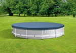 Intex 12-Foot Round Metal Frame Above Ground Swimming Pool Debris Cover - Image 6