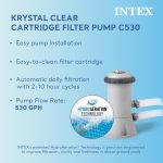 Intex 12' x 30" Metal Frame Above Ground Swimming Pool with Filter and Cover - Image 5