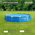 Intex 12' x 30" Metal Frame Round Swimming Pool w/ Filter Pump & 13' Pool Cover - Image 3