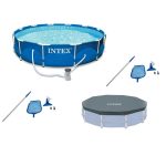 Intex 12'x30" Swimming Pool w/ Pump, Maintenance Kit (2 Pack) & 12' Pool Cover - Image 2