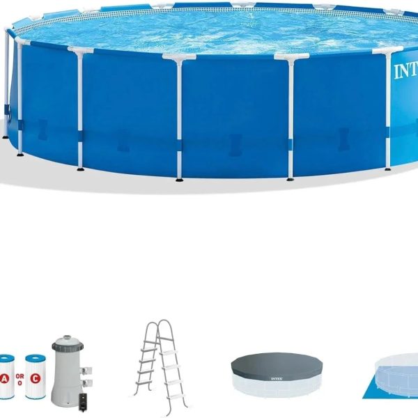 Intex 15′ x 48′ Metal Frame Above Ground Pool Sets - Prioka