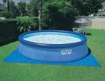 Intex 18′ x 48″ Inflatable Above Ground Swimming Pool with Ladder, Pumps - Image 3