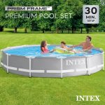 Intex 26711EH 12ft x 30in Prism Above Ground Pool Set w/ Cover & Maintenance Kit - Image 11