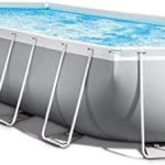 INTEX 26797EH Prism Frame Premium Oval Above Ground Swimming Pool Set: 20ft x 10ft x 48in – Includes 1500 GPH Cartridge Filter Pump – Removable Ladder – Pool Cover – Ground Cloths - Prioka