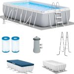 Intex Prism Frame 16′ x 8′ x 42′ Rectangular Above Ground Pool Sets - Prioka