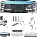 INTEX Ultra XTR Frame Round Above Ground Swimming Pool Set with Pump - Prioka