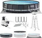 INTEX Ultra XTR Frame Round Above Ground Swimming Pool Set with Pumps - Prioka