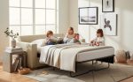 Jasper Bench Seat Track Arm Leather Sofa Or Sleeper Sofa - Image 7