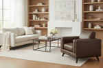 Jude Mid-Century Modern Leather Sofa Collection - Image 5